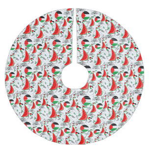 Freedom Global Sumud Flotilla Boats to Gaza Brushed Polyester Tree Skirt