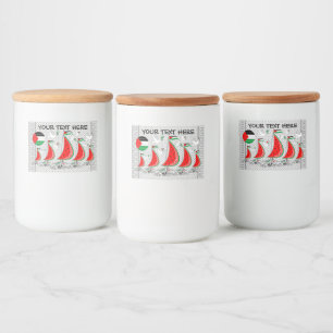 Freedom Global Sumud Flotilla Boats to Gaza Food Label