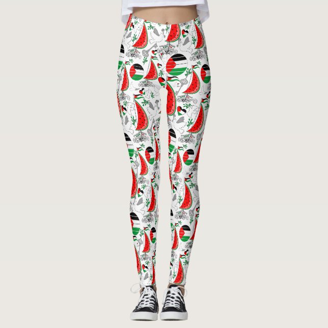 Freedom Global Sumud Flotilla Boats to Gaza Leggings (Front)