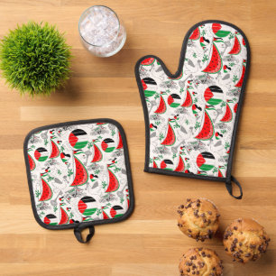 Freedom Global Sumud Flotilla Boats to Gaza Oven Mitt & Pot Holder Set