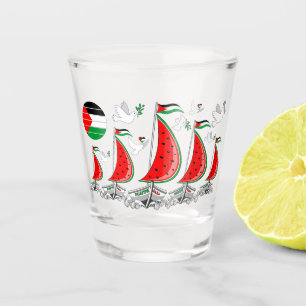 Freedom Global Sumud Flotilla Boats to Gaza Shot Glass