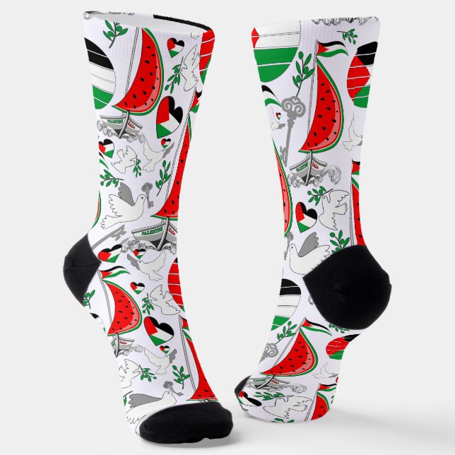 Freedom Global Sumud Flotilla Boats to Gaza Socks (Angled)