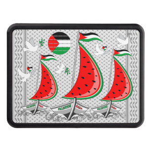 Freedom Global Sumud Flotilla Boats to Gaza Trailer Hitch Cover