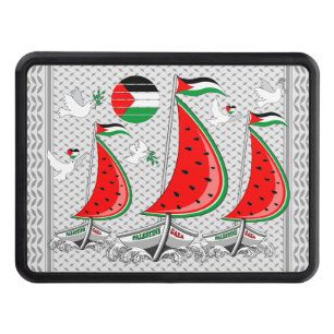 Freedom Global Sumud Flotilla Boats to Gaza Trailer Hitch Cover