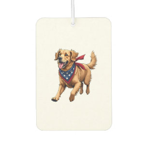 Freedom Golden Retriever Vintage Engraving Shirt 4 Air Freshener