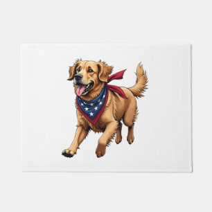 Freedom Golden Retriever Vintage Engraving Shirt 4 Doormat