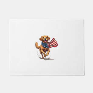 Freedom Golden Retriever Vintage Engraving Shirt Doormat
