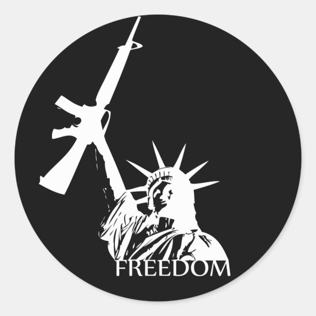 Freedom - Got guns? (Large Dark) Classic Round Sticker (Front)