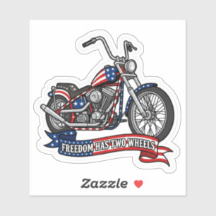 Freedom Has Two Wheels American Biker Motorcycle