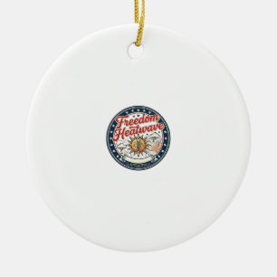Freedom Heatwave Patriotic Patriotic Weather Summe Ceramic Ornament