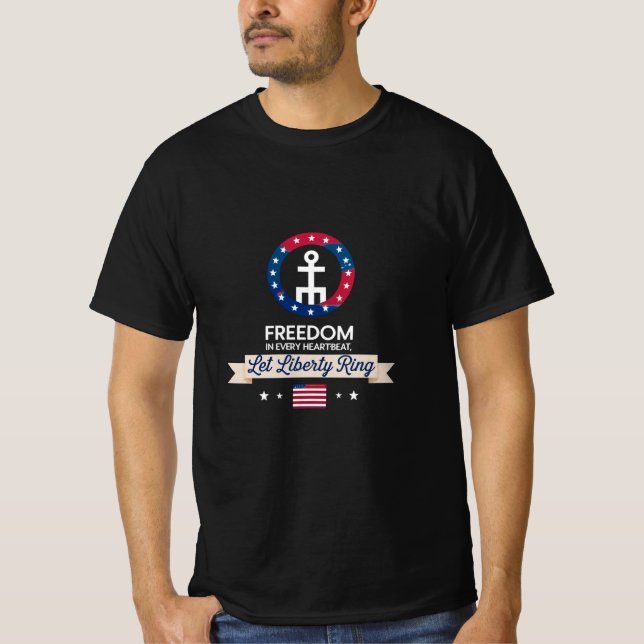 Freedom in Every Heartbeat – Let Liberty Ring Tee (Front)