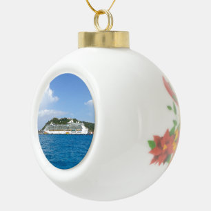 Freedom in St. Maarten Ceramic Ball Christmas Ornament