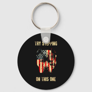 Freedom independence 4th of july usa flag patrioti keychain