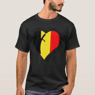 Freedom Independence Faith In God Christian Belg T-Shirt