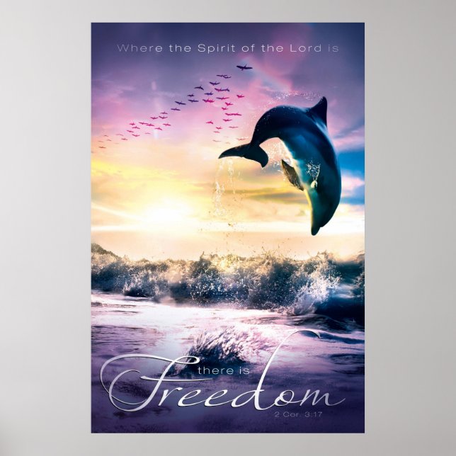 FREEDOM - Inspiration Christian Art Poster (Devant)
