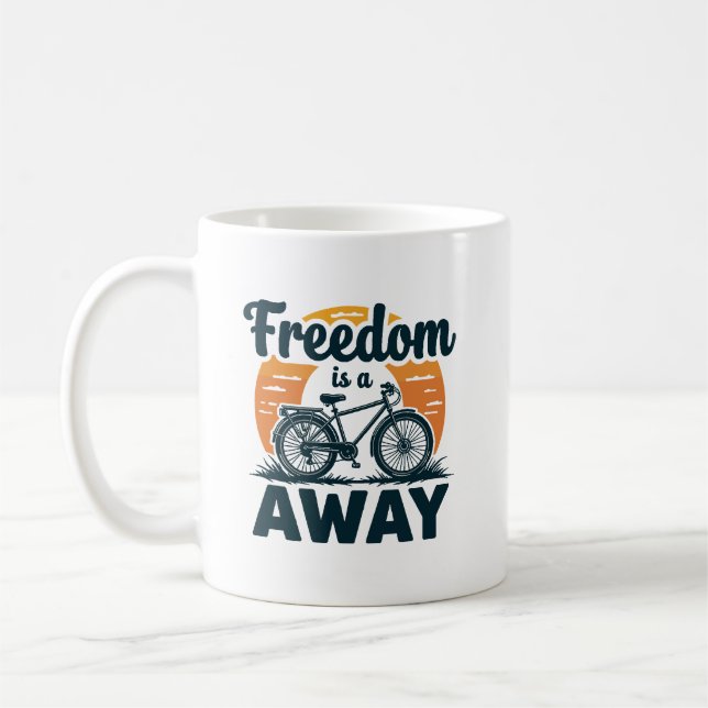 Freedom Is A Ride Away Coffee Mug (Left)