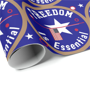 Freedom is essential Cheers Wrapping Paper