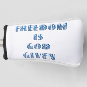 Freedom Is God Given, Blue Golf Head Cover