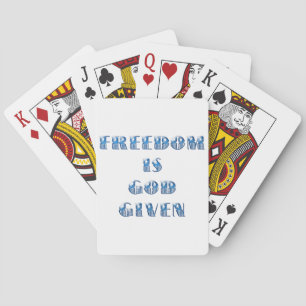 Freedom Is God Given, Blue Playing Cards