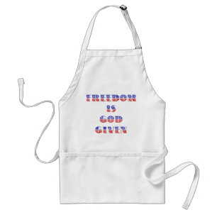 Freedom Is God Given, Red White and Blue Standard Apron