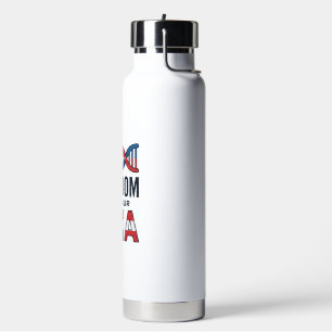 Freedom Is In Our DNA Patriotic Vector Shirt Desig Water Bottle