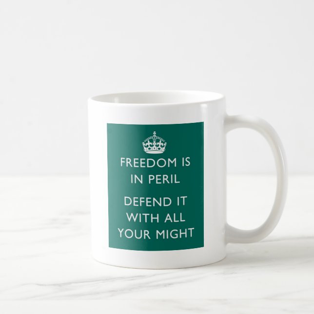 Freedom is in Peril Coffee Mug (Right)