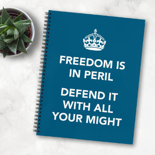 Freedom Is In Peril Spiral Notebook