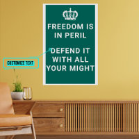 Freedom is In Peril Vintage British