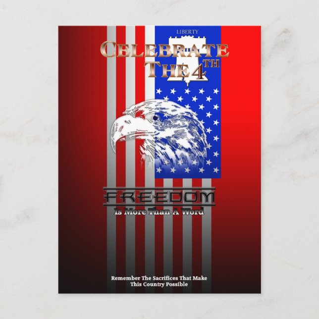 Freedom Is More Than A Word Liberty Postcard (Front)