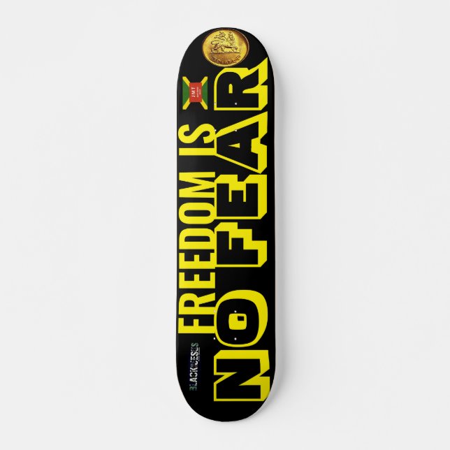 FREEDOM IS NO FEAR  7 3/4" Skateboard Deck (Front)
