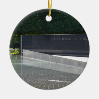 Freedom is Not Free - Korean War Memorial.JPG Ceramic Ornament