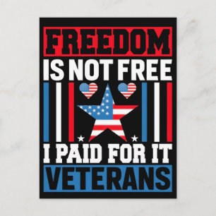 Freedom Is not Free – Thank You, Veterans, 2025,  Postcard