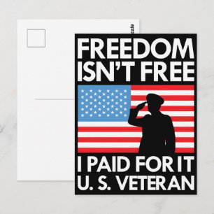 Freedom Isn’t Free – Thank You, Veterans 2025 Postcard