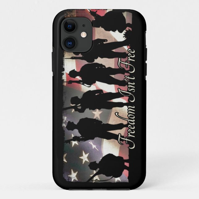 Freedom Isnt Free Military Soldier Silhouette Case-Mate iPhone Case (Back)