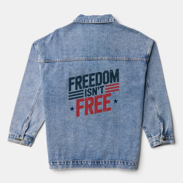 Freedom Isn't Free- Patriotic Design Red and Blue (Verso)