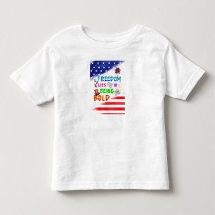 Freedom Jersey Lies In Being Bold Toddler T-shirt