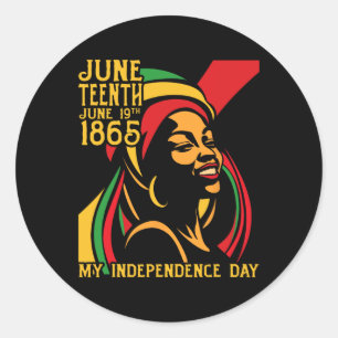 Freedom Juneteenth 1865 My Independence Day Women  Classic Round Sticker