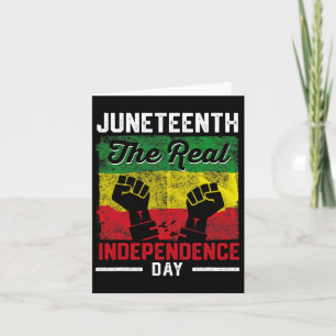 Freedom Juneteenth Real Independence Freedom Day  Card
