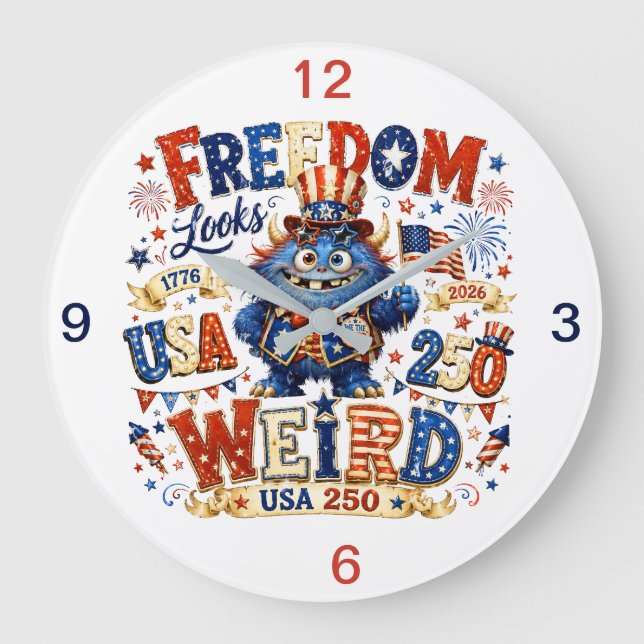 Freedom (keepsake) large clock (Front)
