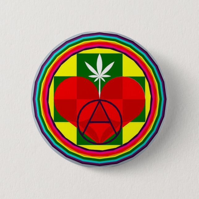 FREEDOM LOVE and JOY 2 Inch Round Button (Front)