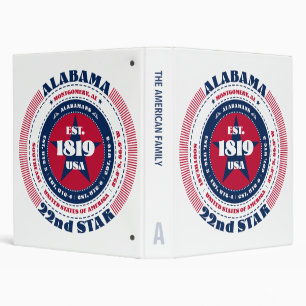Freedom Loyalty Unity Alabama Circle Custom Binder