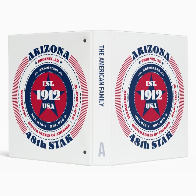 Freedom Loyalty Unity Arizona Circle Custom Binder (Background)