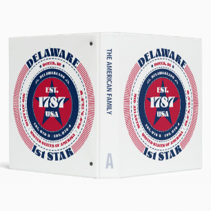 Freedom, Loyalty, Unity, Delaware Circle Custom Binder