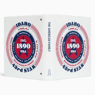 Freedom Loyalty Unity Idaho Circle Custom Binder