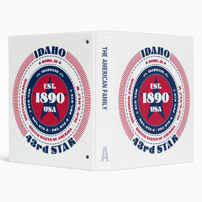 Freedom Loyalty Unity Idaho Circle Custom Binder (Background)