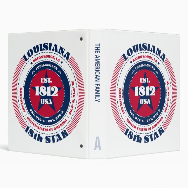 Freedom, Loyalty, Unity, Louisiana Circle Custom Binder (Background)