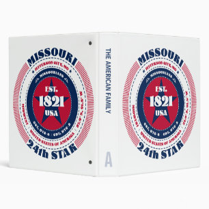 Freedom Loyalty Unity Missouri Circle Custom Binder