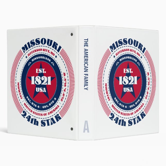 Freedom Loyalty Unity Missouri Circle Custom Binder (Background)