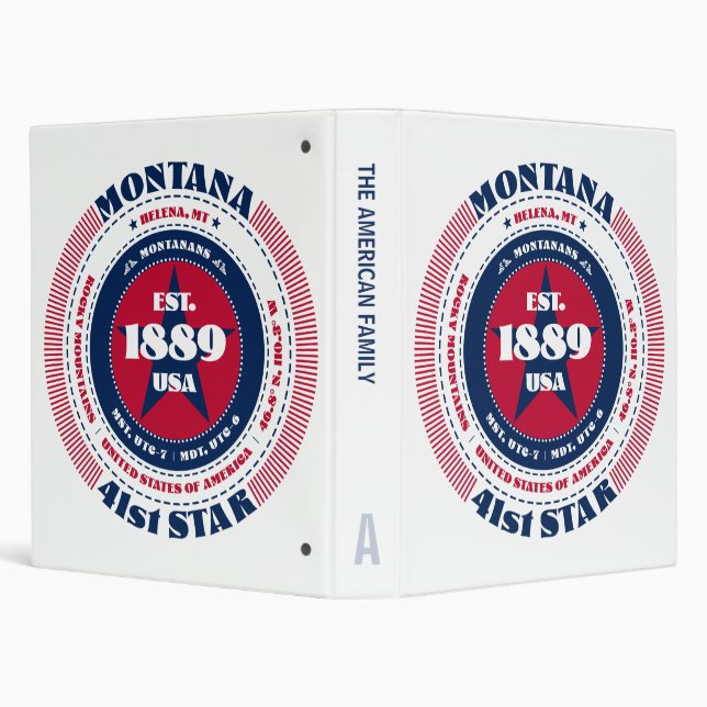 Freedom Loyalty Unity Montana Circle Custom Binder (Background)