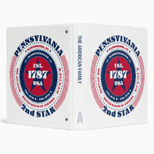 Freedom Loyalty Unity Pennsylvania Circle Custom Binder